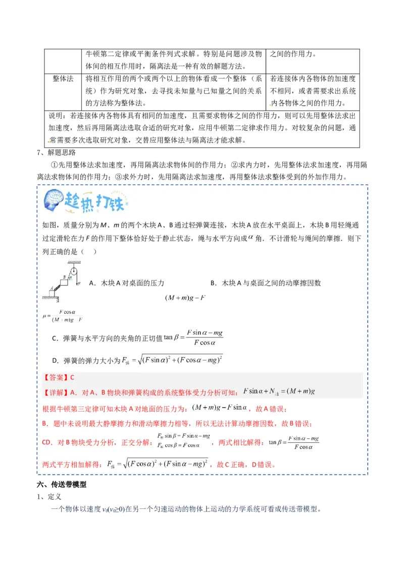 专题03运动和力的关系（解析版）_04高考物理_新高考复习资料_2025年新高考资料_2025年高考物理一轮复习知识清单