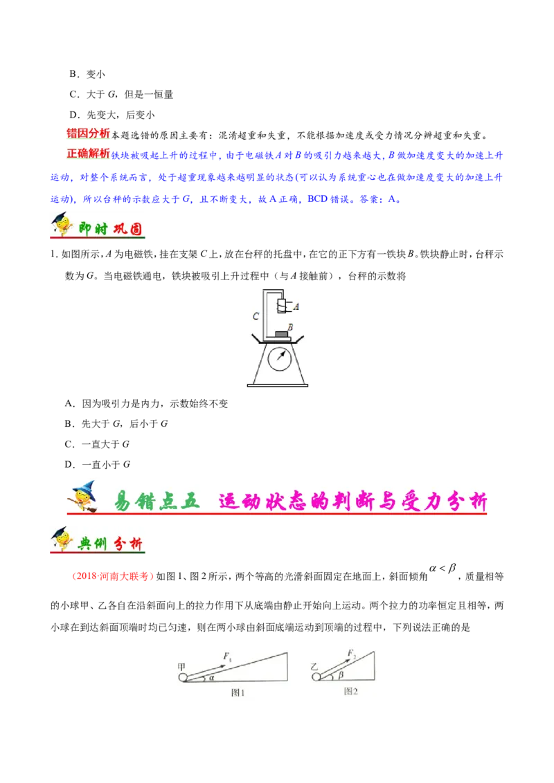 专题03牛顿运动定律-备战2019年高考物理之纠错笔记系列（原卷版）_04高考物理_新高考复习资料_2022年新高考复习资料_高考物理2022年一轮复习各版本_赠19年高考物理纠错笔记_800