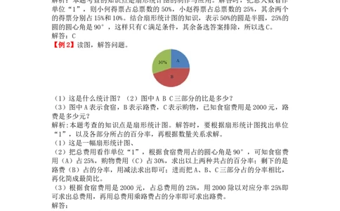 扇形统计图_小学1-6年级常用的上册资源汇总_六年级上册资料(1)_七彩课堂人教版数学六年级上册教学资源包_第七单元扇形统计图_单元资料汇总_备课资源_教学素材_爬坡题