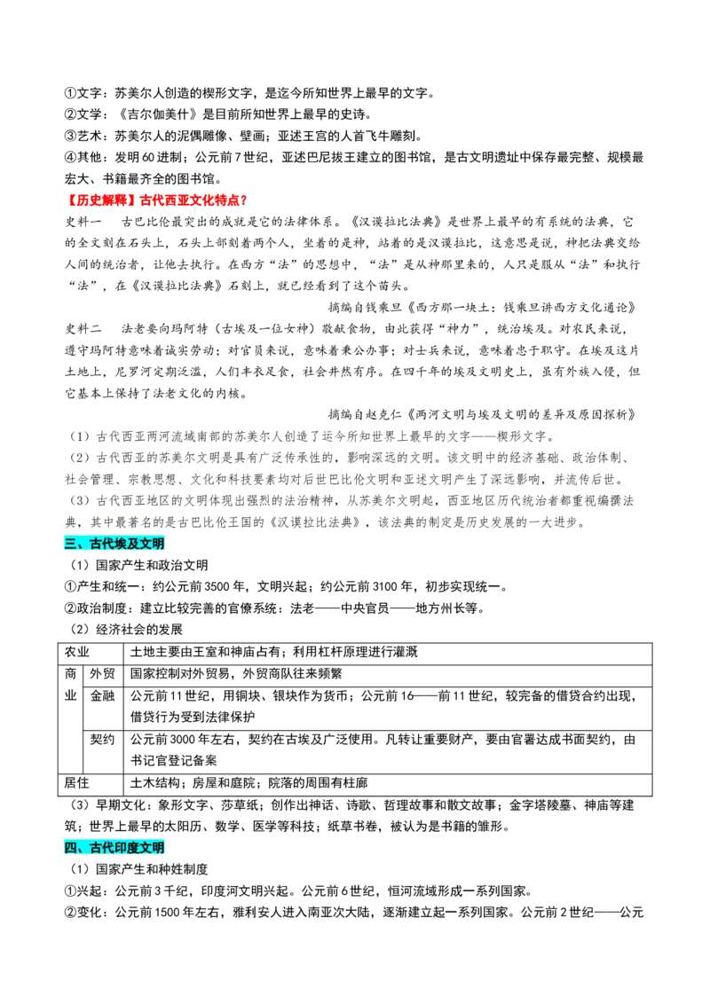 第21讲古代文明的产生、扩展与交流（讲义）（原卷版）_07高考历史_2025年新高考资料_一轮复习_2025年高考历史一轮复习讲练测（新教材新高考）（完结）_讲义+练习