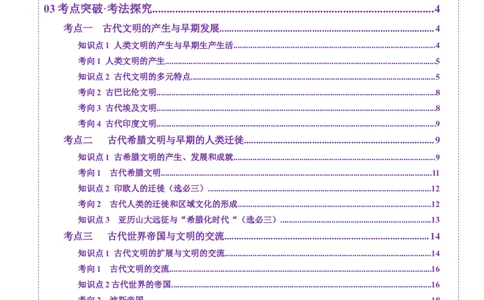第21讲古代文明的产生、扩展与交流（讲义）（原卷版）_07高考历史_2025年新高考资料_一轮复习_2025年高考历史一轮复习讲练测（新教材新高考）（完结）_讲义+练习