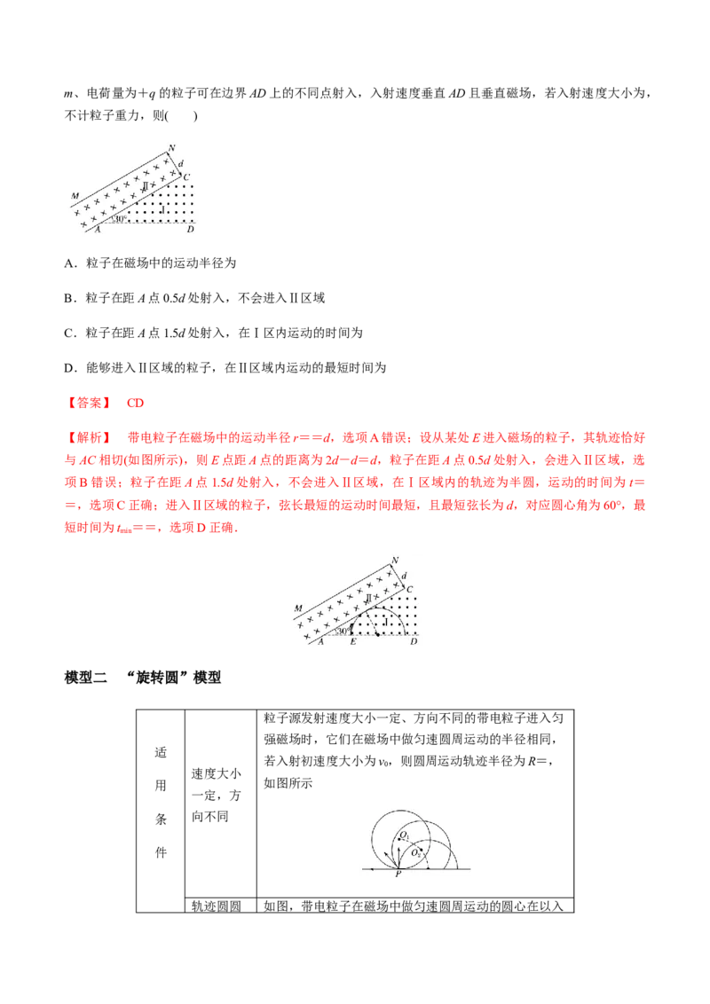 专题12.2带电粒子在磁场中的运动讲解析版_04高考物理_新高考复习资料_2022年新高考复习资料_2022年高考物理一轮复习讲练测（新教材新高考）