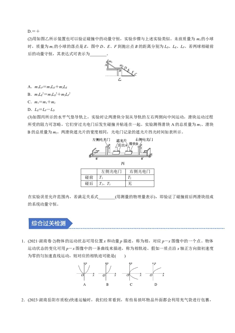 第15讲动量守恒定律四大题型（举一反三）（原卷版）_03高考英语_2025年新高考资料_二轮复习_01高考语文等多个文件_备战2025年高考物理举一反三系列（新高考通用）
