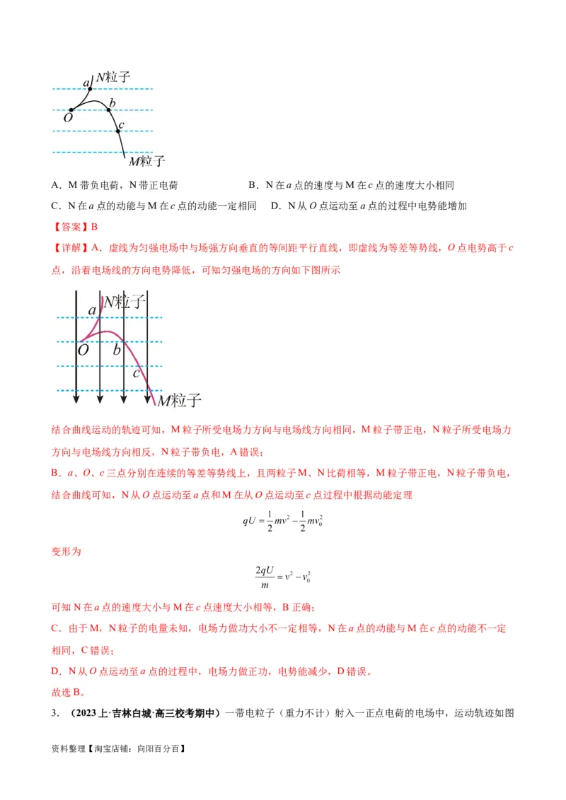 专题10电场性质的综合应用（解析版）_04高考物理_新高考复习资料_2024新高考复习资料_二轮复习资料_2024年高考物理二轮热点题型归纳与变式演练（新高考通用）_答案解析版