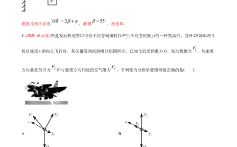专题03相互作用-2020年高考真题和模拟题物理分类训练（教师版含解析）_04高考物理_新高考复习资料_2022年新高考复习资料_高考物理2022年一轮复习各版本