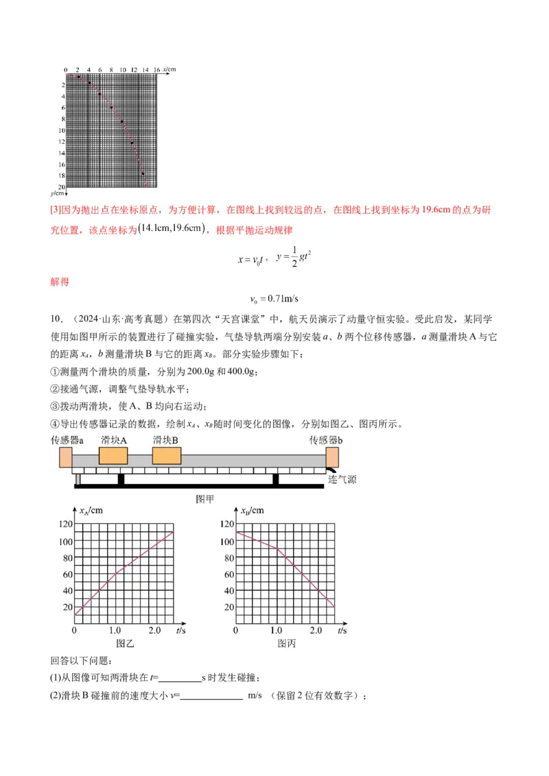 专题09力学实验(解析版)_04高考物理_2025年新高考资料_二轮复习_2025年高考物理二轮热点题型归纳与变式演练（新高考通用）339880232