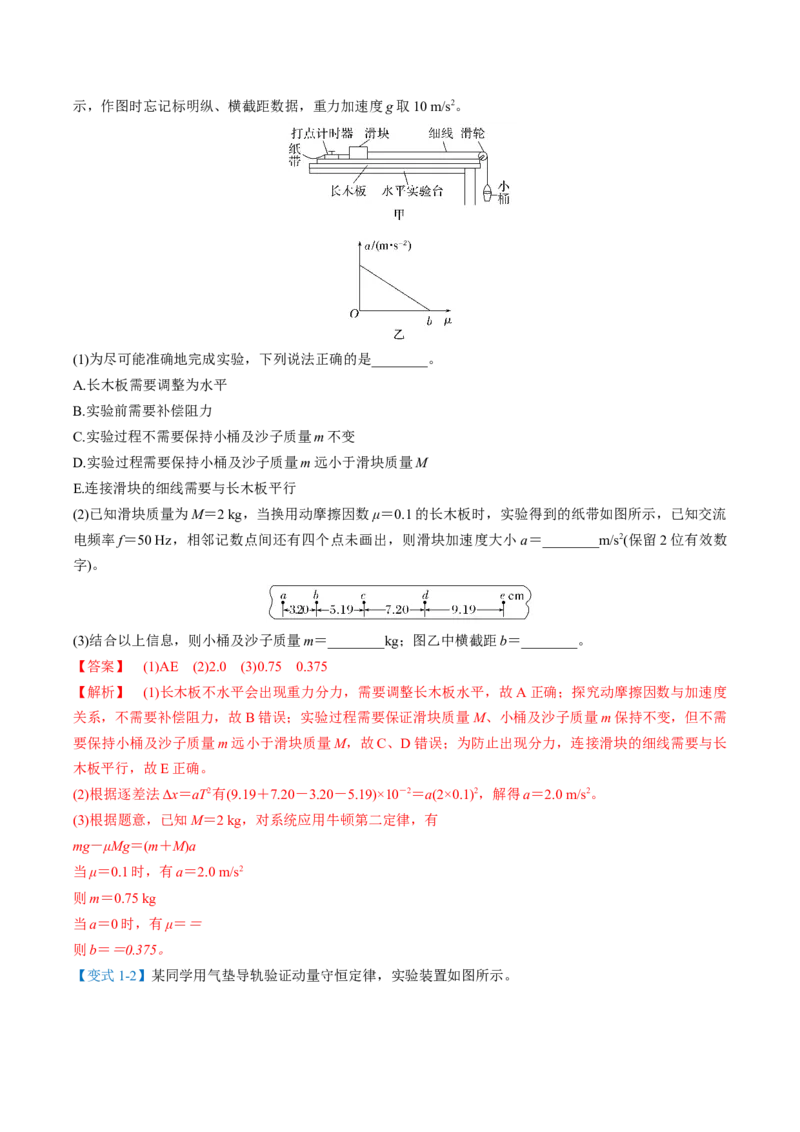 专题09力学实验(解析版)_04高考物理_2025年新高考资料_二轮复习_2025年高考物理二轮热点题型归纳与变式演练（新高考通用）339880232