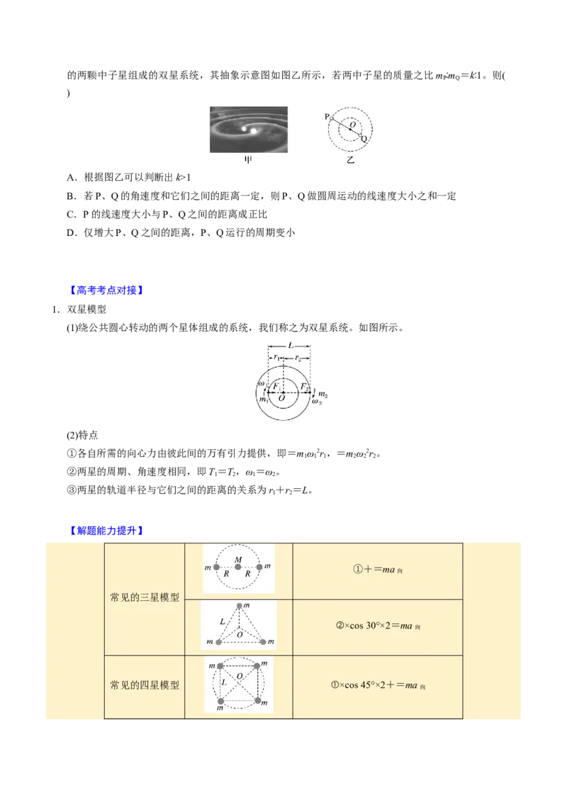 第13讲万有引力定律与宇宙航行四大题型（举一反三）（原卷版）_03高考英语_2025年新高考资料_二轮复习_01高考语文等多个文件_备战2025年高考物理举一反三系列（新高考通用）