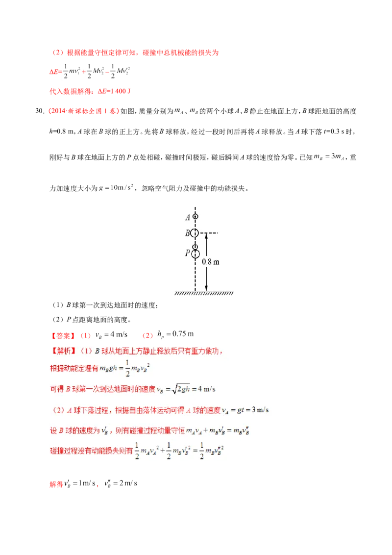 专题07动量守恒定律-备战2019年高考物理之纠错笔记系列（解析版）_04高考物理_新高考复习资料_2022年新高考复习资料_高考物理2022年一轮复习各版本_赠19年高考物理纠错笔记_712