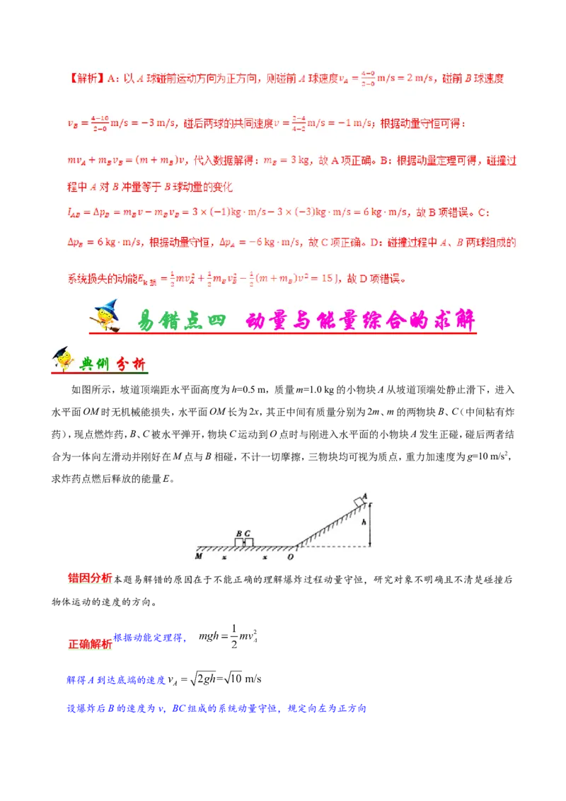专题07动量守恒定律-备战2019年高考物理之纠错笔记系列（解析版）_04高考物理_新高考复习资料_2022年新高考复习资料_高考物理2022年一轮复习各版本_赠19年高考物理纠错笔记_712