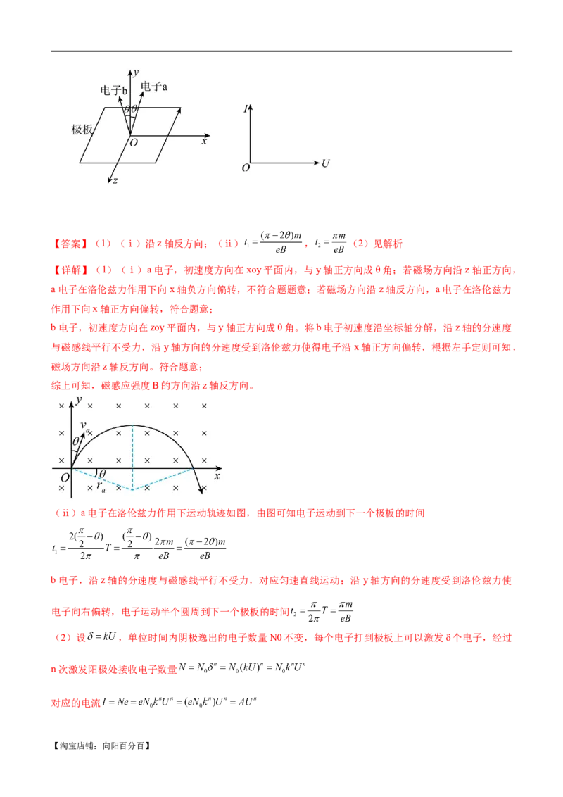 专题10磁场带电粒子在磁场中的运动（练习）（解析版）_04高考物理_新高考复习资料_2024新高考复习资料_二轮复习资料_2024年高考物理二轮复习讲练测（新教材新高考）