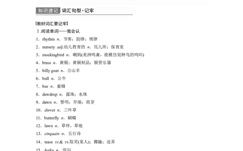第1部分教材知识解读选择性必修第3册　Unit5　Poems_03高考英语_新高考复习资料_2022年新高考资料_2022年新高考英语一轮复习_2022年一轮复习新高考新教材