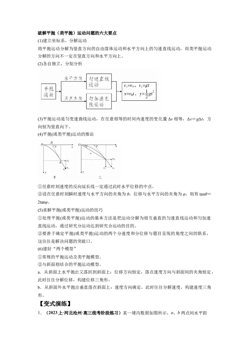专题04曲线运动常考模型（原卷版）_04高考物理_新高考复习资料_2024新高考复习资料_二轮复习资料_2024年高考物理二轮热点题型归纳与变式演练（新高考通用）