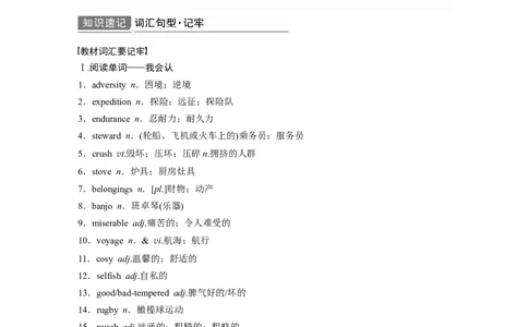 第1部分教材知识解读选择性必修第3册　Unit4　AdversityandCourage_03高考英语_新高考复习资料_2022年新高考资料_2022年新高考英语一轮复习_2022年一轮复习新高考新教材