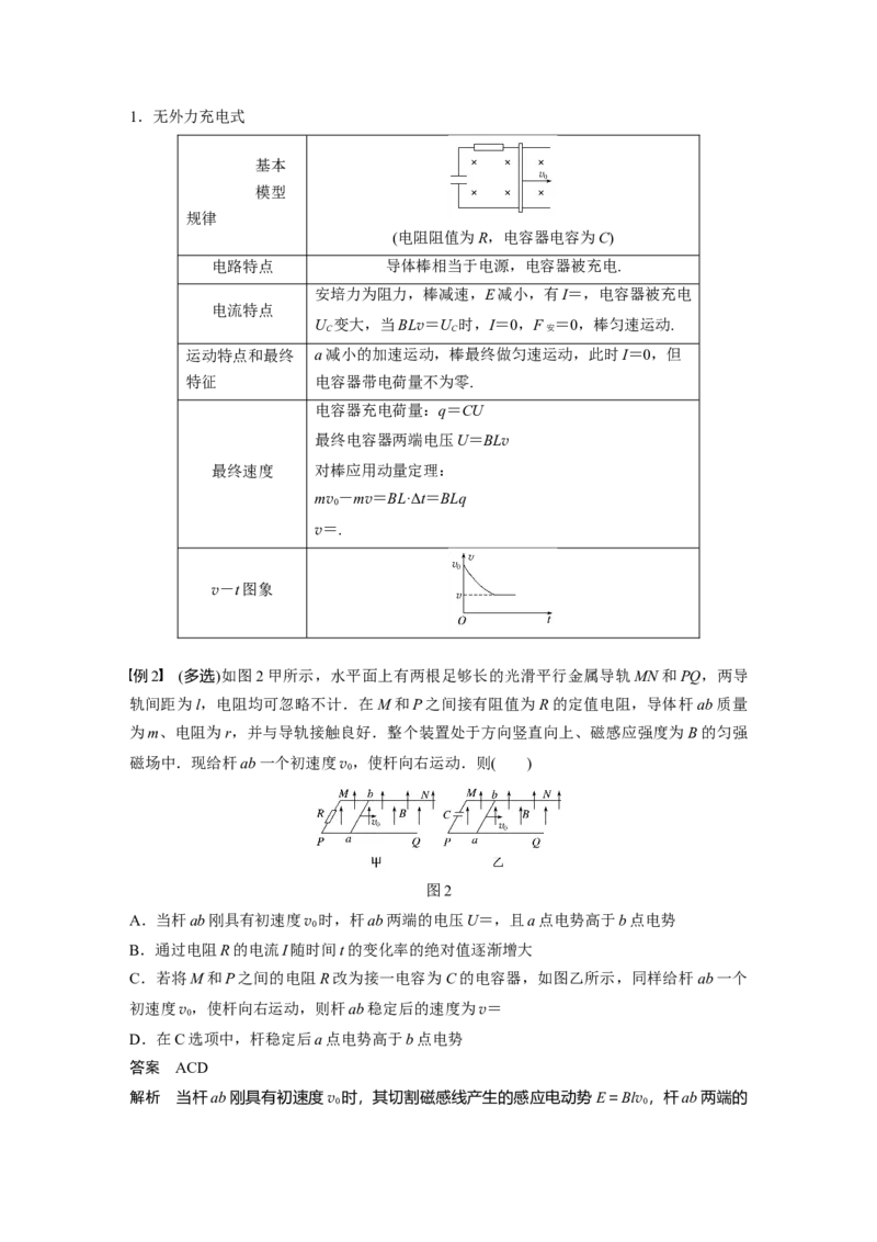 2022年高考物理一轮复习第11章专题强化25　动量观点在电磁感应中的应用_04高考物理_新高考复习资料_2022年新高考复习资料_高考物理2022年一轮复习各版本