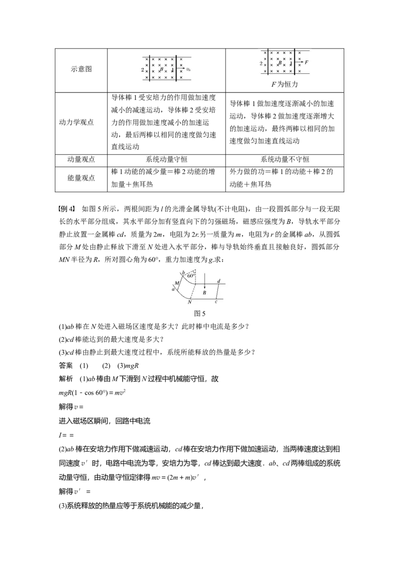 2022年高考物理一轮复习第11章专题强化25　动量观点在电磁感应中的应用_04高考物理_新高考复习资料_2022年新高考复习资料_高考物理2022年一轮复习各版本