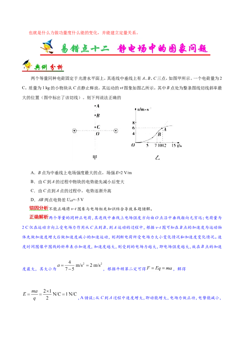 专题08电场-备战2019年高考物理之纠错笔记系列（解析版）_04高考物理_新高考复习资料_2022年新高考复习资料_高考物理2022年一轮复习各版本_1.2022年高考物理一轮复习全国通用版