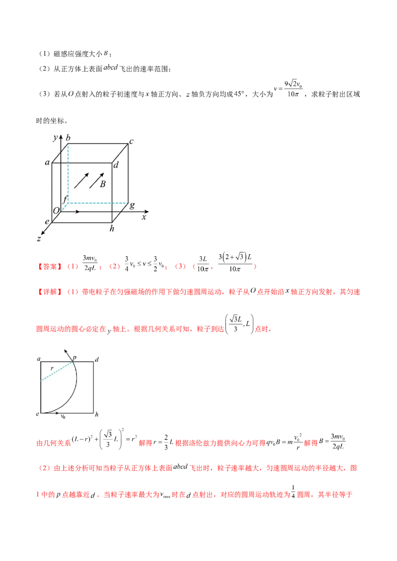 专题10磁场带电粒子在磁场中的运动（练习）（解析版）_04高考物理_2025年新高考资料_二轮复习_上好课2025年高考物理二轮复习讲练测（新高考通用）3381829