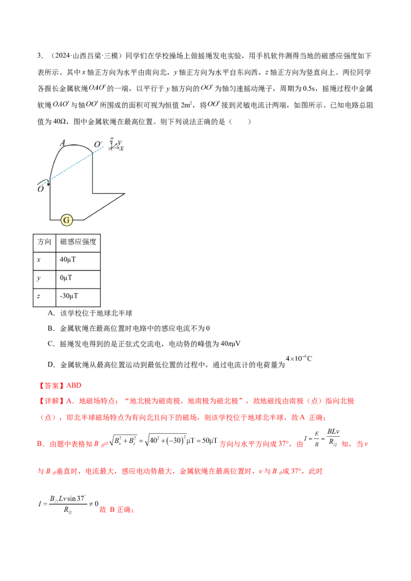 专题10磁场带电粒子在磁场中的运动（练习）（解析版）_04高考物理_2025年新高考资料_二轮复习_上好课2025年高考物理二轮复习讲练测（新高考通用）3381829