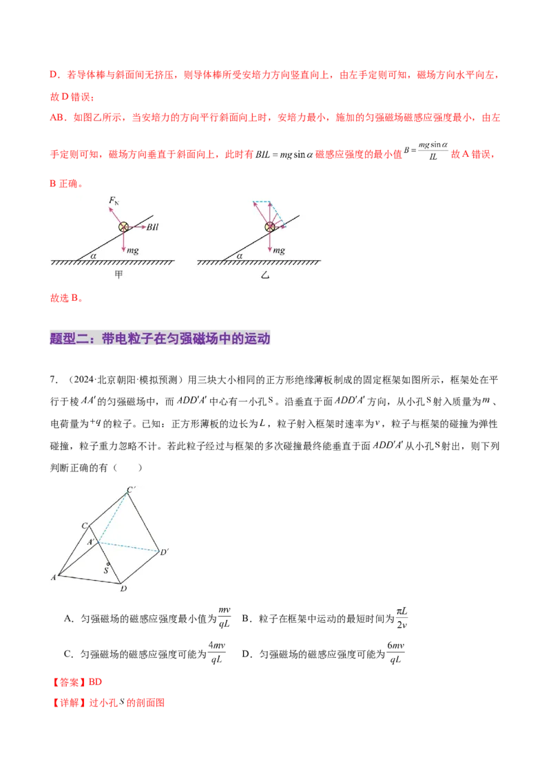 专题10磁场带电粒子在磁场中的运动（练习）（解析版）_04高考物理_2025年新高考资料_二轮复习_上好课2025年高考物理二轮复习讲练测（新高考通用）3381829