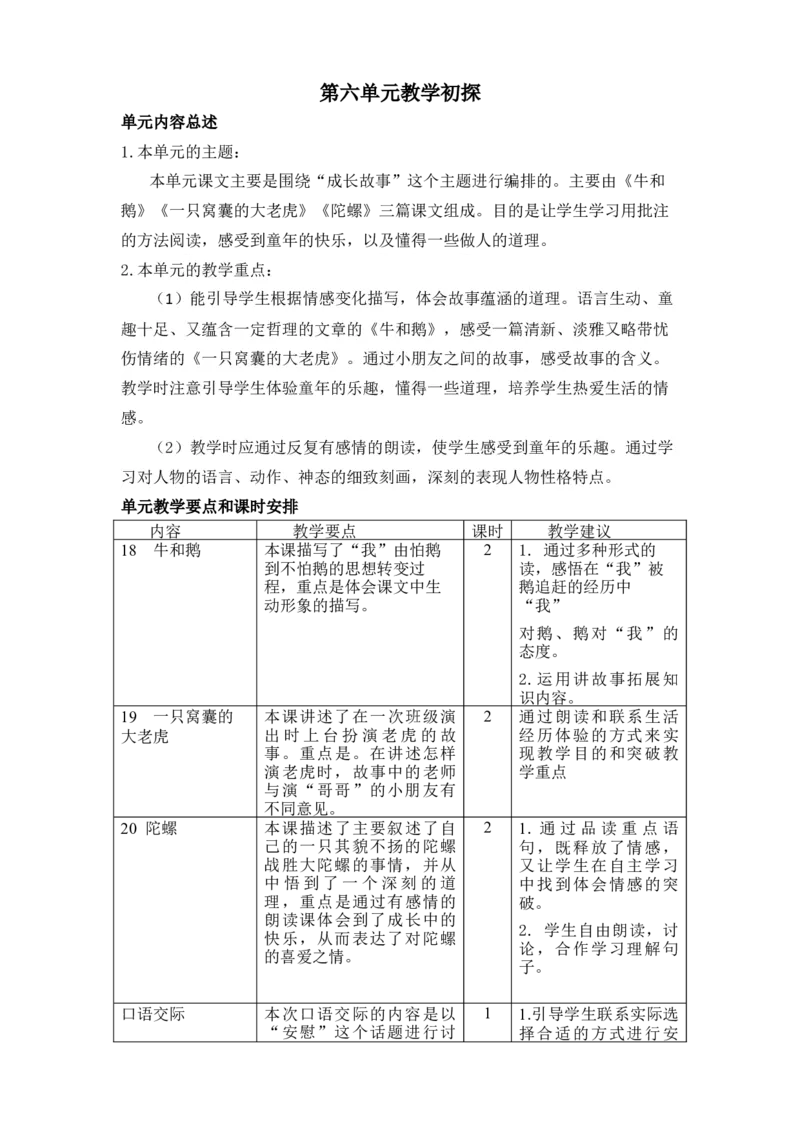 第六单元教学初探_25秋1-6年级语文上册课件教案_25秋统编版语文四年级上册_统编版语文四年级上册教学资源包（25秋七彩课堂）_6.第六单元_单元导引
