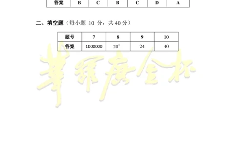 第二十届华罗庚金杯初赛试题A（小学中年级组）答案_奥数专题合集_H003小学奥数培训班课程+习题_华罗庚_小中