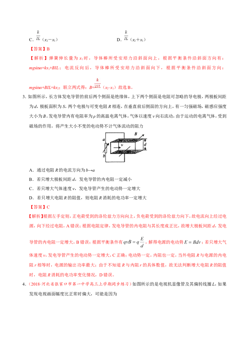 专题10磁场-备战2019年高考物理之纠错笔记系列（解析版）_04高考物理_新高考复习资料_2022年新高考复习资料_高考物理2022年一轮复习各版本_赠19年高考物理纠错笔记_289