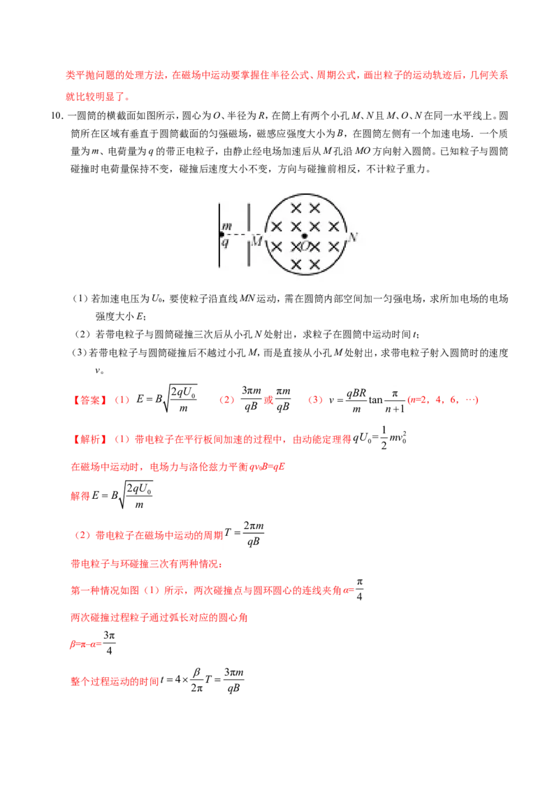 专题10磁场-备战2019年高考物理之纠错笔记系列（解析版）_04高考物理_新高考复习资料_2022年新高考复习资料_高考物理2022年一轮复习各版本_赠19年高考物理纠错笔记_289