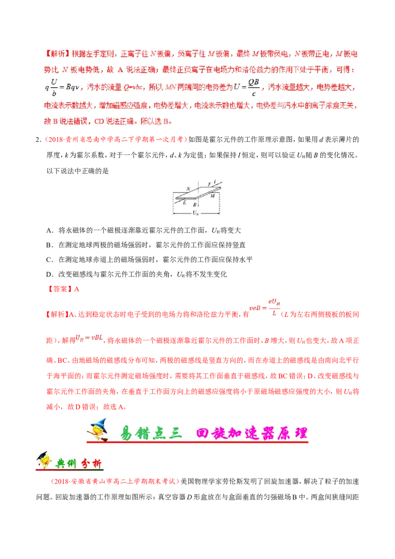 专题10磁场-备战2019年高考物理之纠错笔记系列（解析版）_04高考物理_新高考复习资料_2022年新高考复习资料_高考物理2022年一轮复习各版本_赠19年高考物理纠错笔记_289