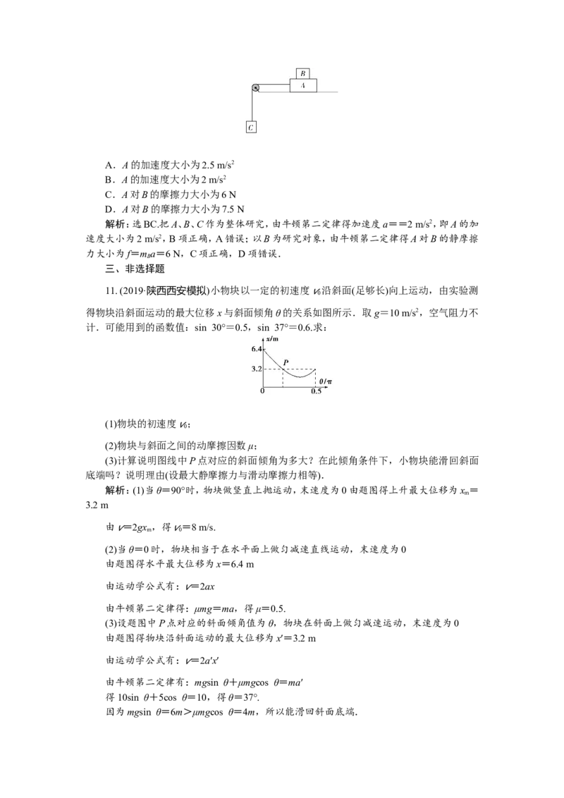 3第二节　牛顿第二定律　两类动力学问题　新题培优练_04高考物理_新高考复习资料_2022年新高考复习资料_高考物理2022年一轮复习各版本_赠配套习题（含部分19届真题与模拟题）