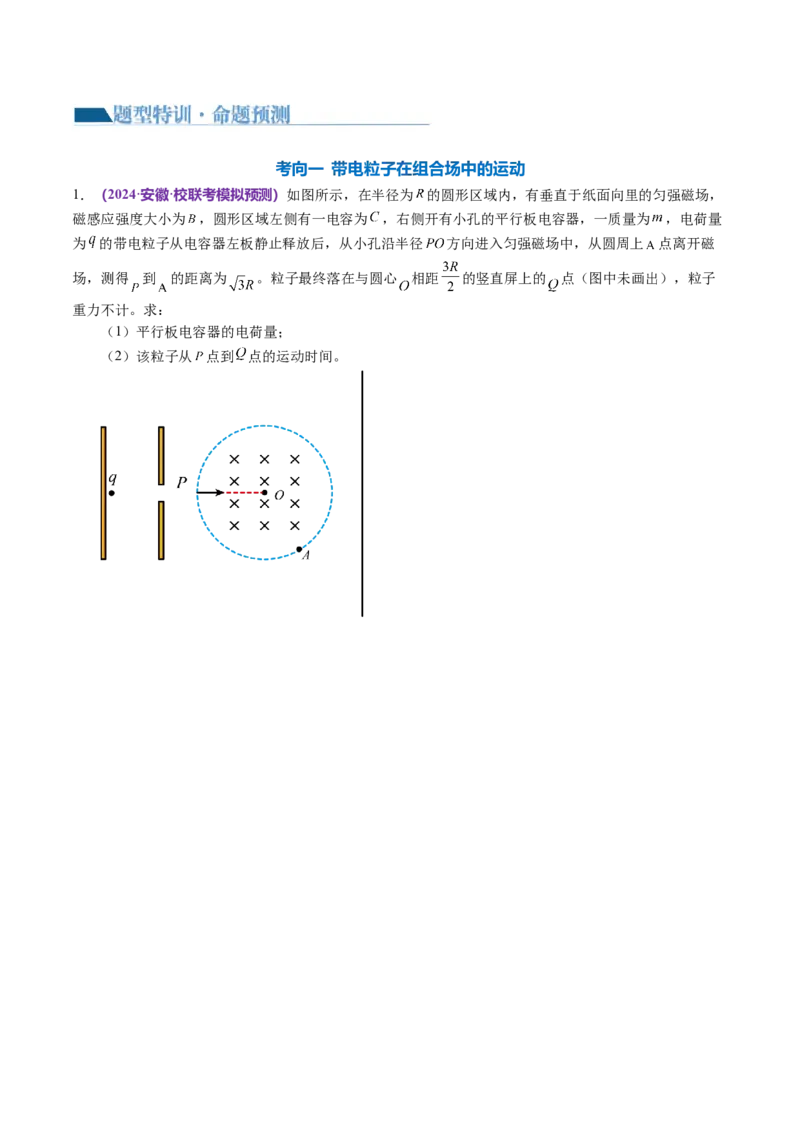 专题11带电粒子在复合场中的运动（讲义）（原卷版）_04高考物理_新高考复习资料_2024新高考复习资料_二轮复习资料_2024年高考物理二轮复习讲练测（新教材新高考）