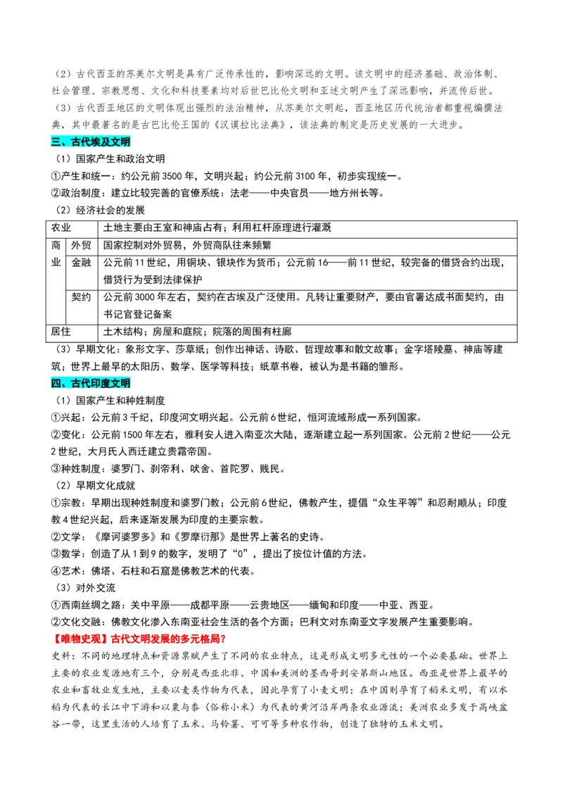 第21讲古代文明的产生、扩展与交流（讲义）（解析版）_07高考历史_2025年新高考资料_一轮复习_2025年高考历史一轮复习讲练测（新教材新高考）（完结）_讲义+练习