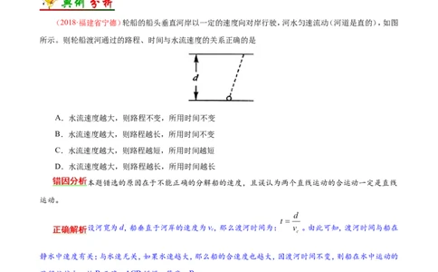 专题04曲线运动-备战2019年高考物理之纠错笔记系列（解析版）_04高考物理_新高考复习资料_2022年新高考复习资料_高考物理2022年一轮复习各版本_赠19年高考物理纠错笔记_980