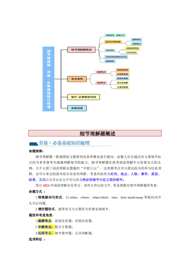 第15讲阅读理解细节理解题（讲义）-2024年高考英语一轮复习讲练测（新教材新高考）_03高考英语_新高考复习资料_2024年新高考资料_一轮复习资料_第二部分阅读理解