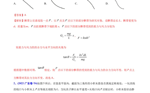 专题05曲线运动-2022年高考真题和模拟题物理分专题训练（教师版含解析）_04高考物理_2024年新高考资料_1.2024一轮复习_赠2022年高考物理真题与模拟题分类训练