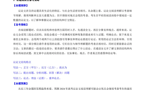 第29讲阅读理解议论文（核心考点精讲精练）（解析版）_03高考英语_通用版（老高考）复习资料_2024年复习资料_完备战2024年高考英语一轮复习考点帮（全国通用）_第三部分阅读