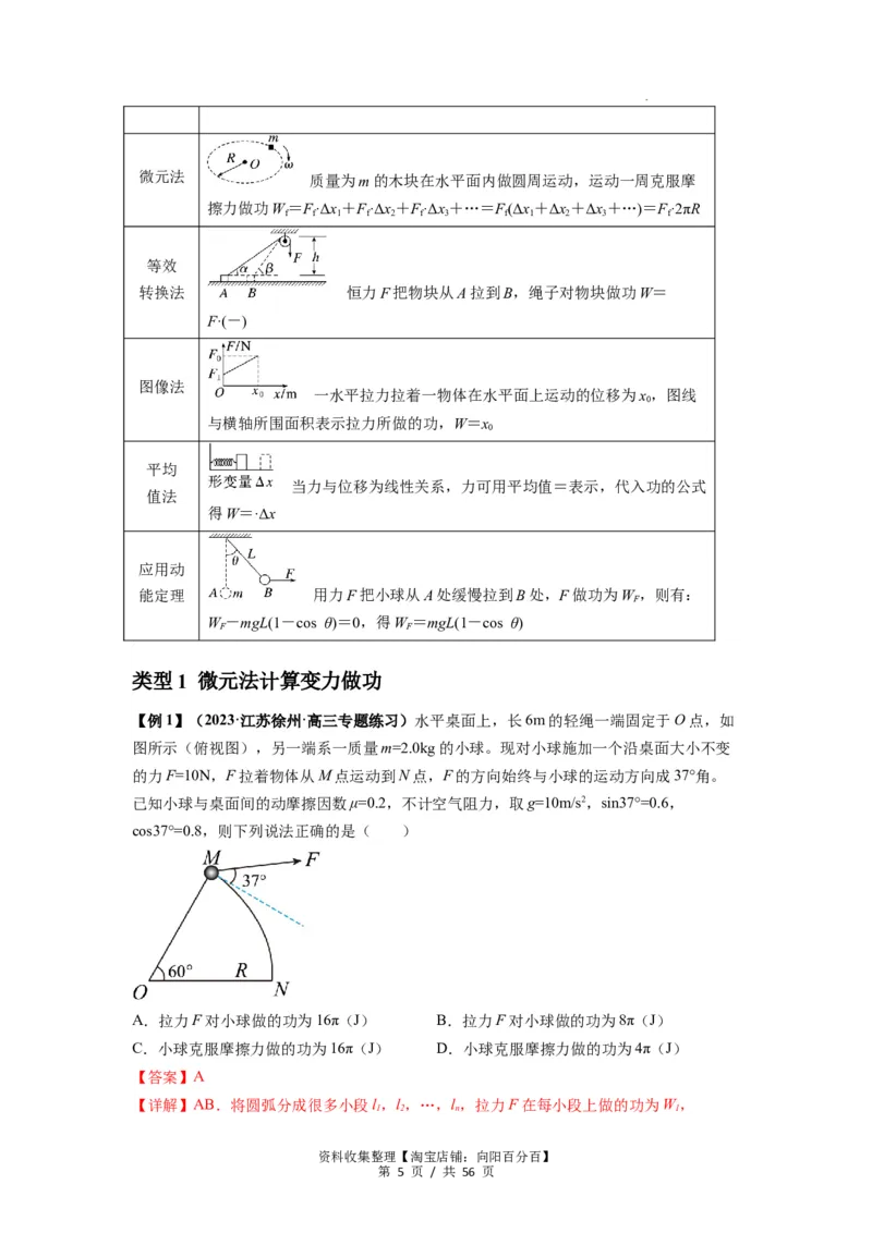 专题11功和功率及动能定理的理解与应用（解析版）_04高考物理_新高考复习资料_2024新高考复习资料_一轮复习资料_完2024届高考物理一轮复习热点题型归类训练