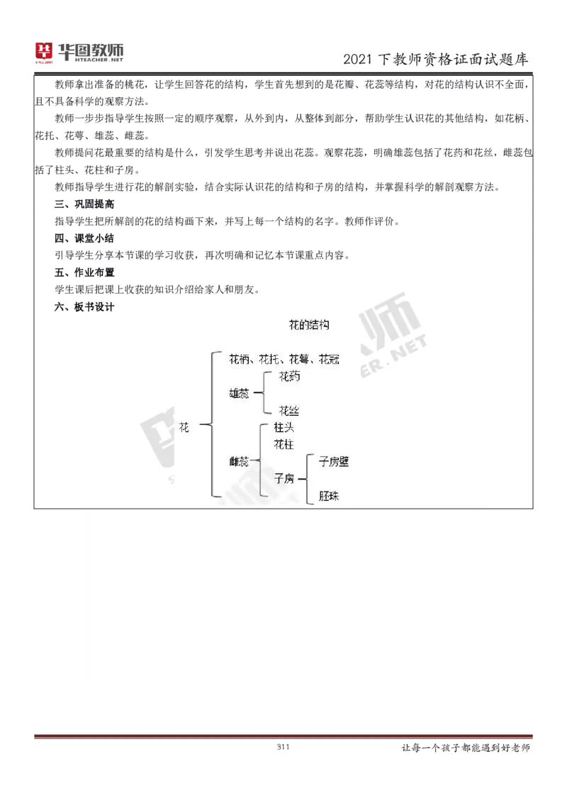 21年教资学科面试题库_初中物理教资面试_02初中结构化_赠：结构化板块真题_0221下半年结构化真题_21下结构化面试题库HT
