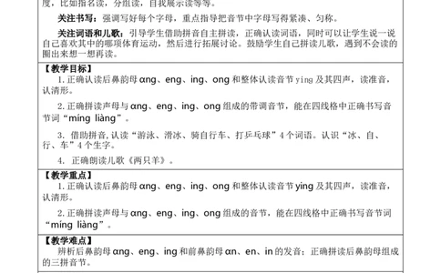 汉语拼音14ɑngengingong优质版教案_25秋1-6年级语文上册课件教案_25秋统编版语文一年级上册_统编版语文一年级上册教学资源包（25秋七彩课堂）_4.第四单元_汉语拼音14ɑngengingong_教案