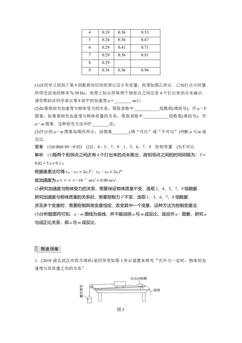 2022年高考物理一轮复习（新高考版2(粤冀渝湘)适用）第3章实验四验证牛顿运动定律_04高考物理_新高考复习资料_2022年新高考复习资料_高考物理2022年一轮复习各版本