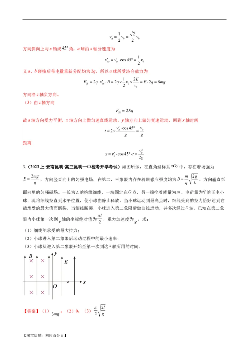 专题13带电粒子在组（复）合场中的运动（解析版）_04高考物理_新高考复习资料_2024新高考复习资料_二轮复习资料_2024年高考物理二轮热点题型归纳与变式演练（新高考通用）_答案解析版