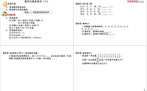 数列与数表（二）_奥数专题合集_H004五年级奥数年卡竞赛班60讲张新刚mp4+pdf_第34讲数列与数表（二）