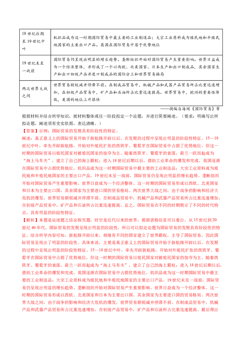第27讲资本主义世界殖民体系和世界市场的形成（练习）（解析版）_07高考历史_2025年新高考资料_一轮复习_2025年高考历史一轮复习讲练测（新教材新高考）（完结）_讲义+练习