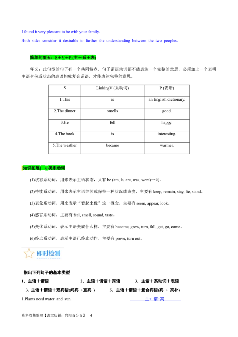 第20讲句子成分和基本句型（核心考点精讲精练）（解析版）-备战2024年高考英语一轮复习考点帮（全国通用）_03高考英语_通用版（老高考）复习资料_2024年复习资料_第二部分语法