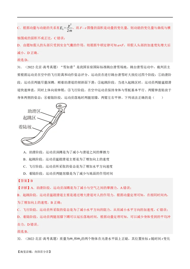 专题06动量与能量综合运用（分层练）（解析版）_04高考物理_新高考复习资料_2024新高考复习资料_二轮复习资料_分层练_教师版（含答案解析）