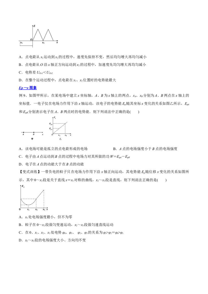 8.2电场能的性质（讲）--2023年高考物理一轮复习讲练测（全国通用）（原卷版）_04高考物理_通用版（老高考）复习资料_2023年复习资料_一轮复习