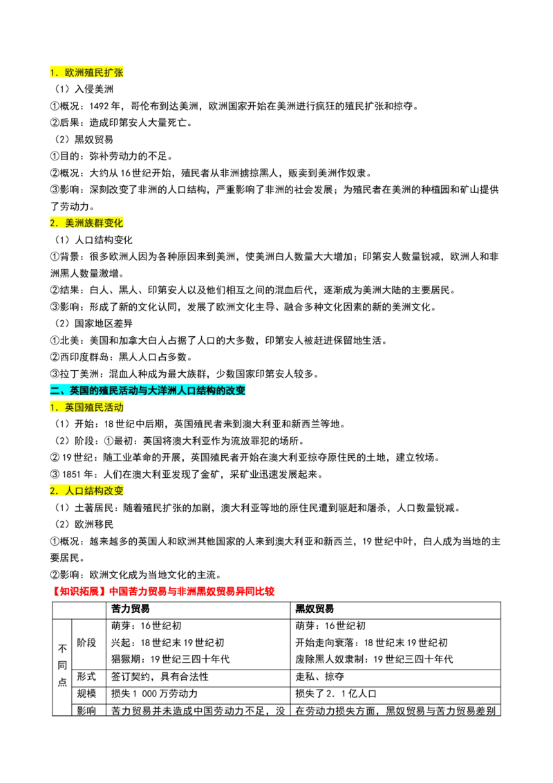 第23讲走向整体的世界（讲义）（原卷版）_07高考历史_2025年新高考资料_一轮复习_2025年高考历史一轮复习讲练测（新教材新高考）（完结）_讲义+练习_第23讲走向整体的世界（讲义）