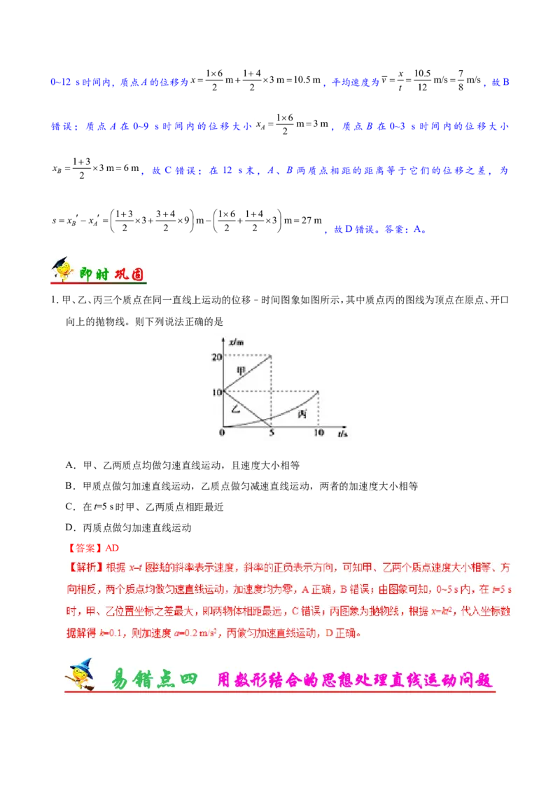专题01质点的直线运动-备战2019年高考物理之纠错笔记系列（解析版）_04高考物理_新高考复习资料_2022年新高考复习资料_高考物理2022年一轮复习各版本_赠19年高考物理纠错笔记_72