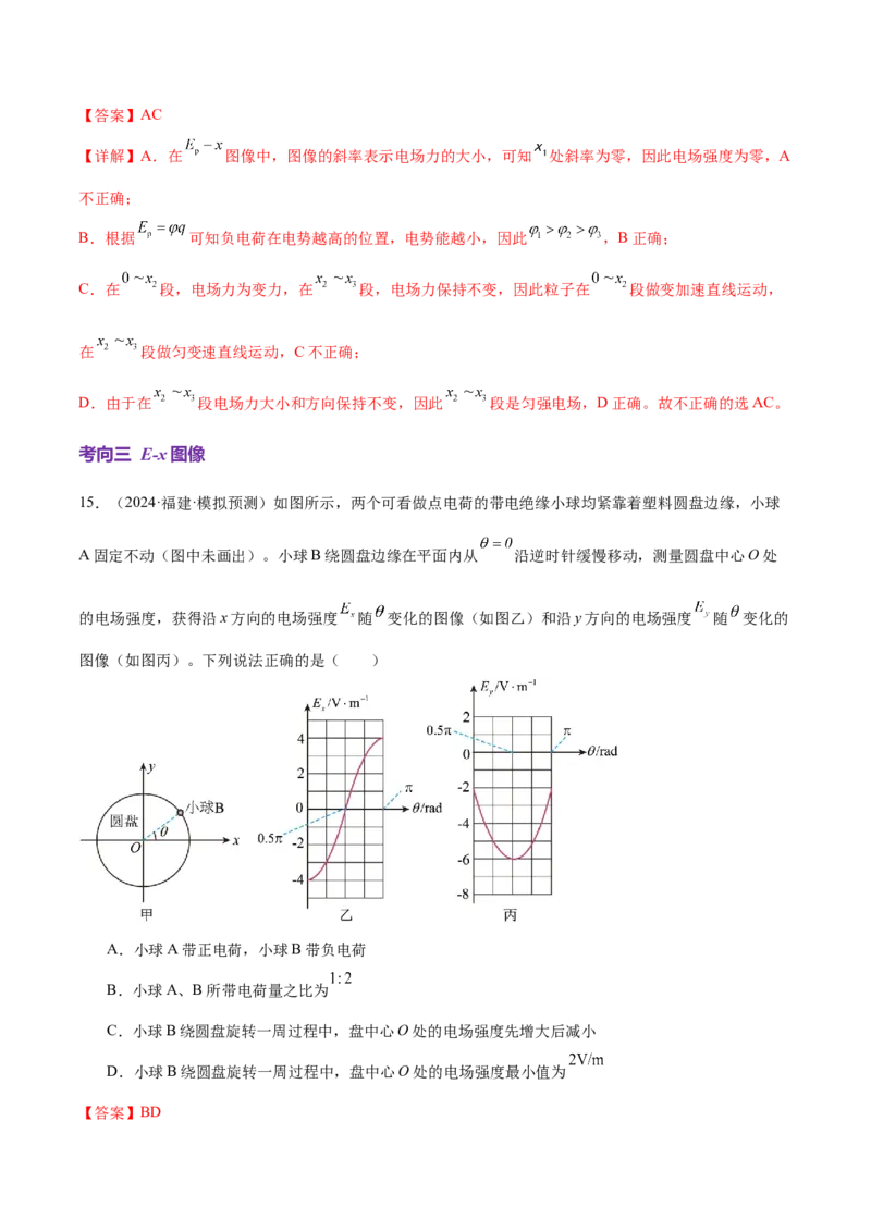 专题09电场带电粒子在电场中的运动（讲义）（解析版）_04高考物理_2025年新高考资料_二轮复习_上好课2025年高考物理二轮复习讲练测（新高考通用）3381829