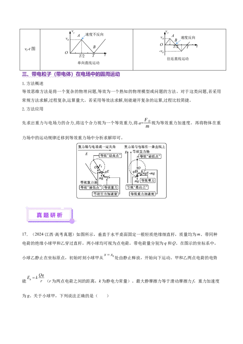 专题09电场带电粒子在电场中的运动（讲义）（解析版）_04高考物理_2025年新高考资料_二轮复习_上好课2025年高考物理二轮复习讲练测（新高考通用）3381829